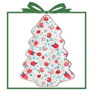 🎄 New Pioneer Woman Merry Meadow Red Christmas Tree Platter